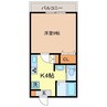 エミナンス扇町 1Kの間取り