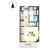 クロスハート 1Kの間取り