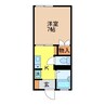 長崎本線/現川駅 車移動 2階 築28年 1Kの間取り