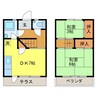 小川アパート 2DKの間取り