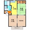 ディアス・コージ 3Kの間取り