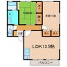 長崎本線/長与駅 徒歩18分 2階 築30年 2LDKの間取り
