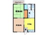 永川アパート 2号館 2Kの間取り