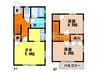 エスポワール尾上D 2LDKの間取り