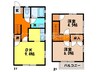 エスポワール尾上D 2LDKの間取り