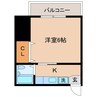 プライムマンション江里町 1Kの間取り