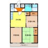 丸二ハイツ 3DKの間取り
