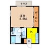 ショコラハウス 1Kの間取り