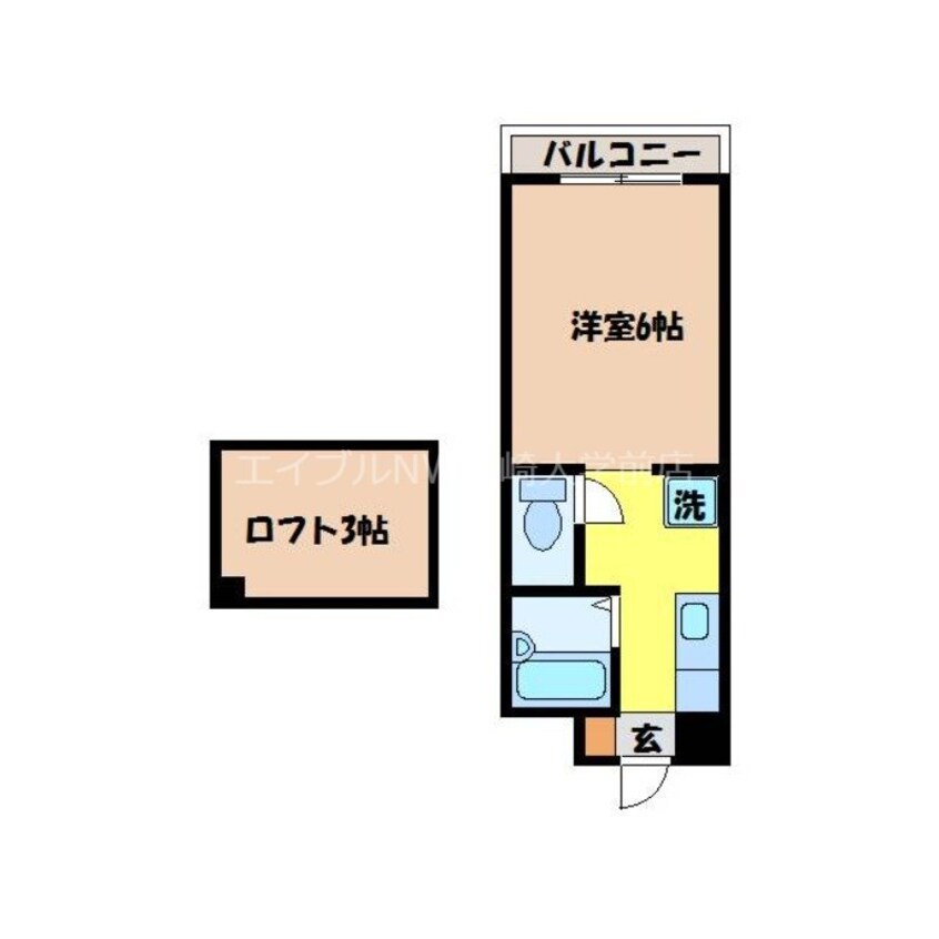 間取図 長崎本線/肥前古賀駅 徒歩68分 3階 築29年