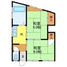 長崎本線/高田駅 徒歩36分 1階 築54年 2Kの間取り