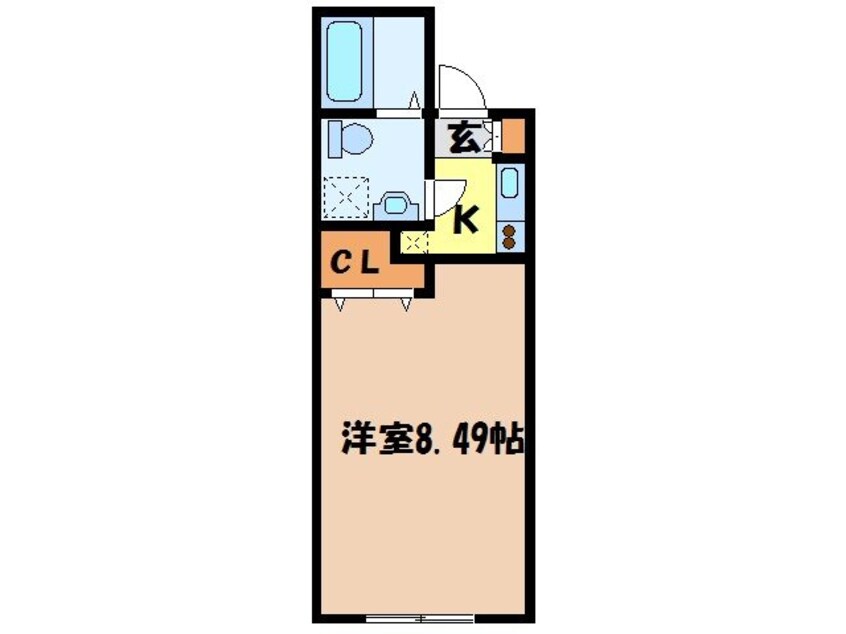 間取図 長崎市電５系統<長崎電気軌道>/メディカルセンター駅 徒歩8分 4階 築12年