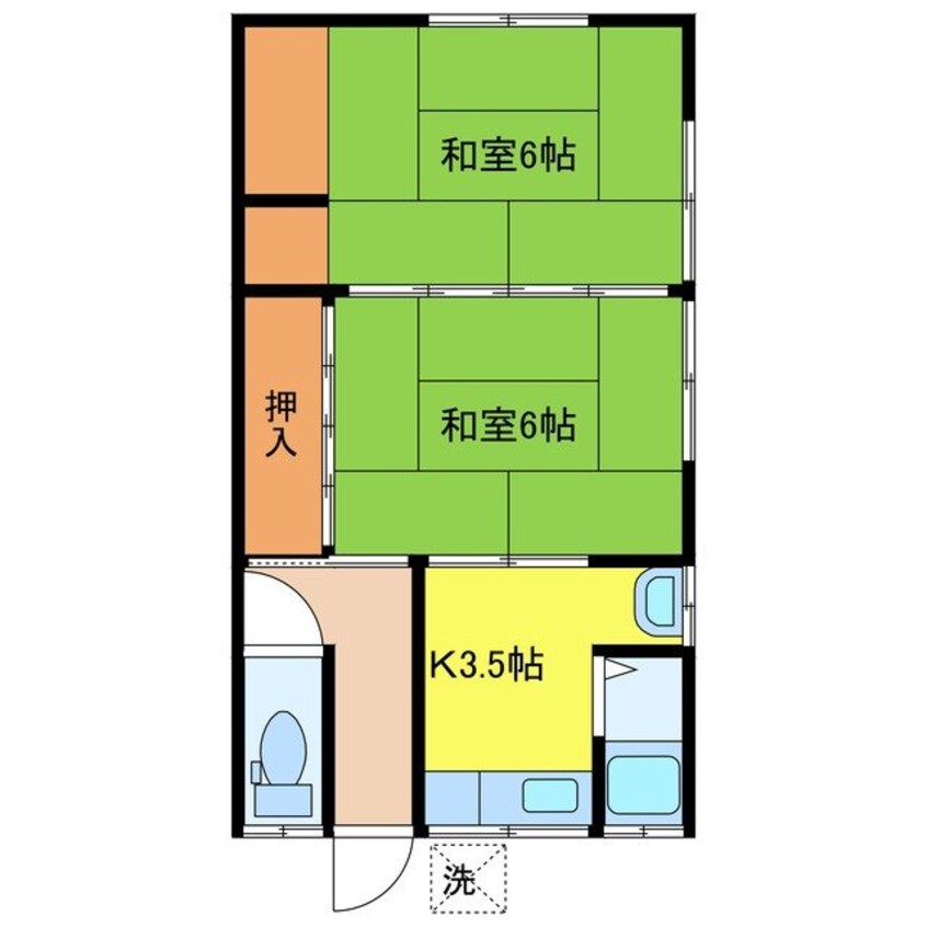 間取図 長崎本線/長崎駅 徒歩9分 1階 築50年