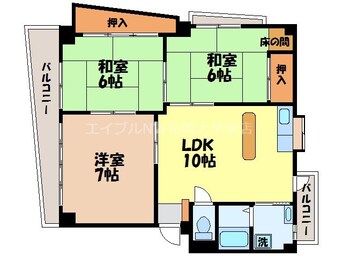 間取図 本原田川ハイツ