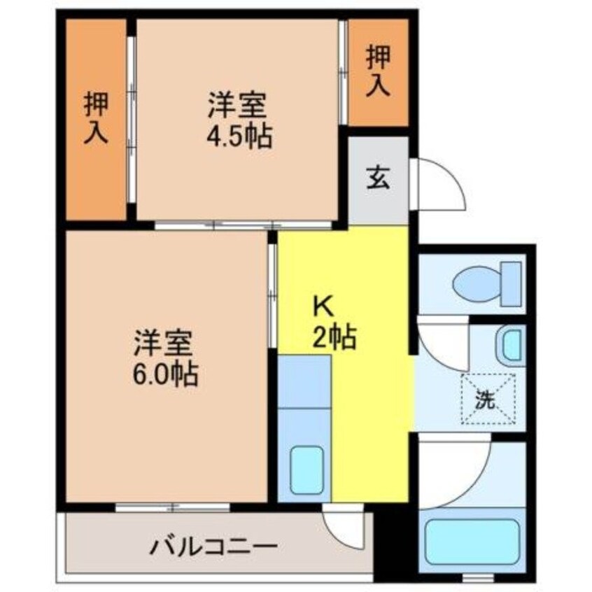 間取図 ビレッジハウス琴海Ⅰ