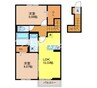 サニーフラワーハウス 2LDKの間取り