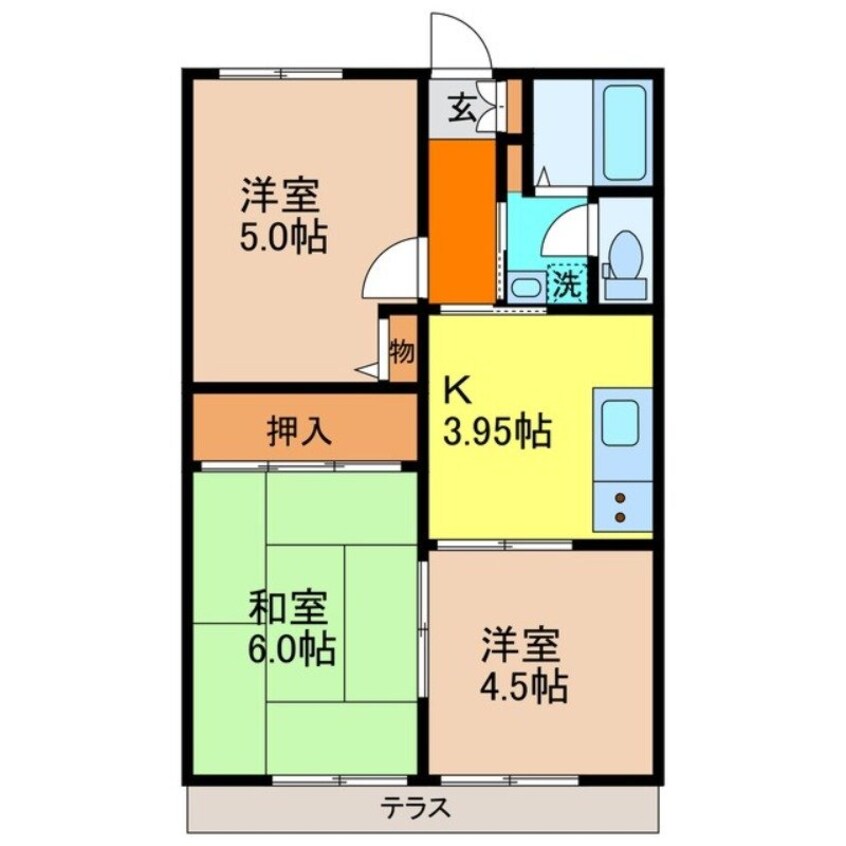 間取図 ディアス花園