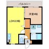 SunnyPlace戸町 1LDKの間取り