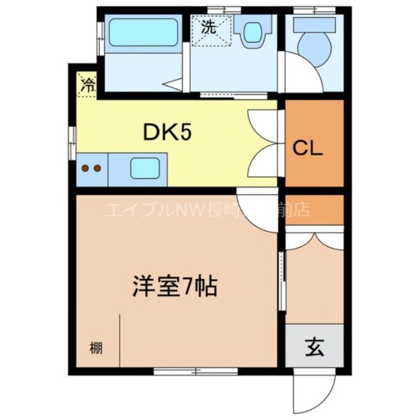 間取図 長崎本線/浦上駅 徒歩8分 1階 築52年