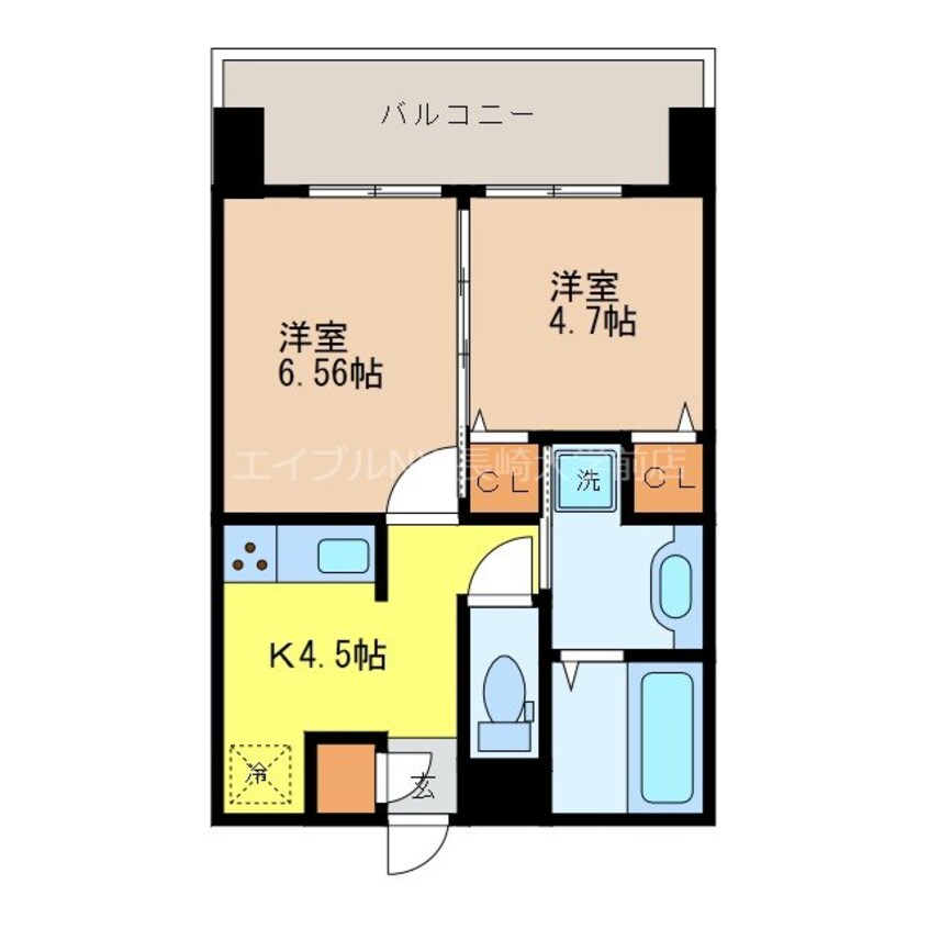 間取図 フェリーチェ梅香崎