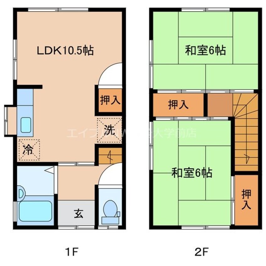 間取図 長崎県営バス/古賀団地 1階 築35年