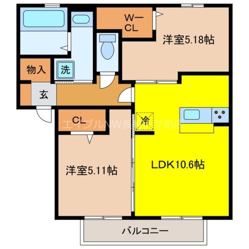 間取図 ラルーチェ幸Ⅱ