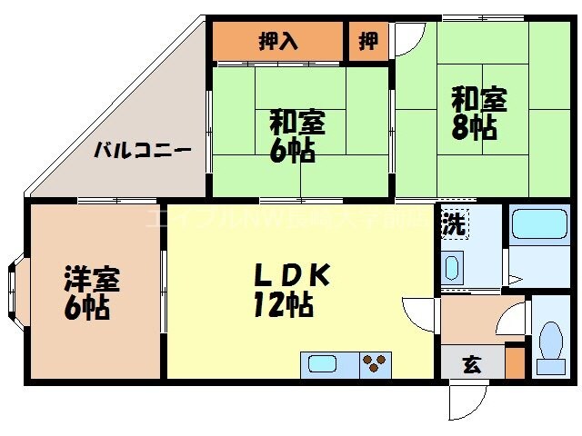 間取り図 コスモシップイン長崎