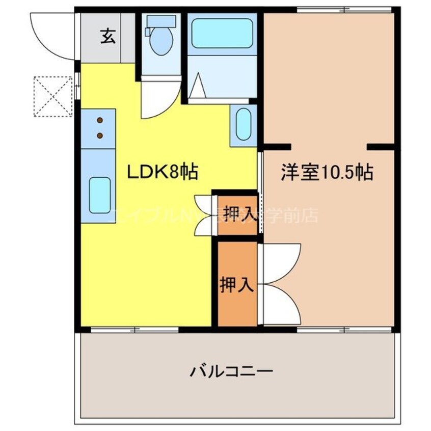 間取図 長崎市電１系統<長崎電気軌道>/崇福寺駅 徒歩4分 1階 築46年