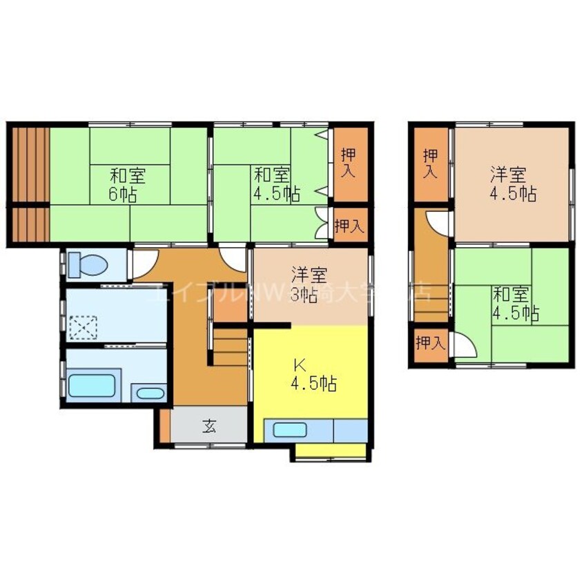 間取図 三原2丁目貸家