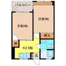 籠町ビル 2Kの間取り