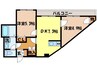 花屋敷ビル 2DKの間取り