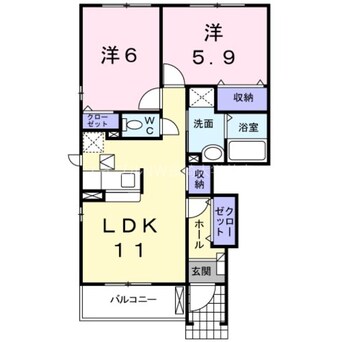 間取図 トライアンフ　マリンタウンB