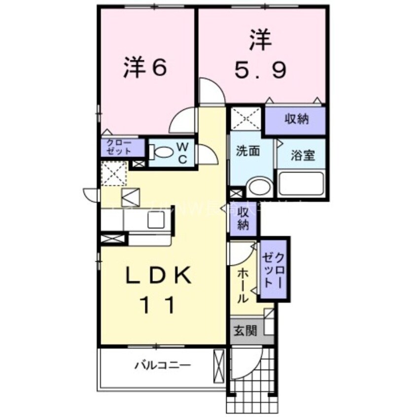 間取図 トライアンフ　マリンタウンB