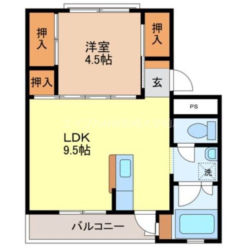 間取図 ビレッジハウス時津1号棟