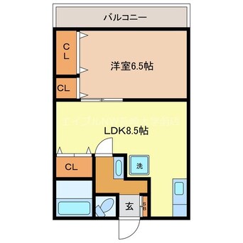 間取図 長崎本線/浦上駅 徒歩10分 2階 築55年