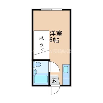 間取図 長崎本線/浦上駅 徒歩6分 2階 築61年