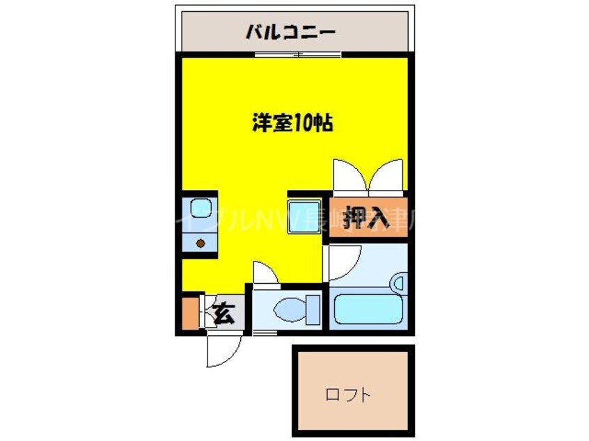 間取図 長崎市電１系統<長崎電気軌道>/原爆資料館駅 徒歩9分 2階 築33年