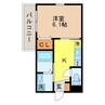 セントポリア泉 1Kの間取り
