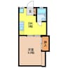 ヒルサイド西山 1DKの間取り
