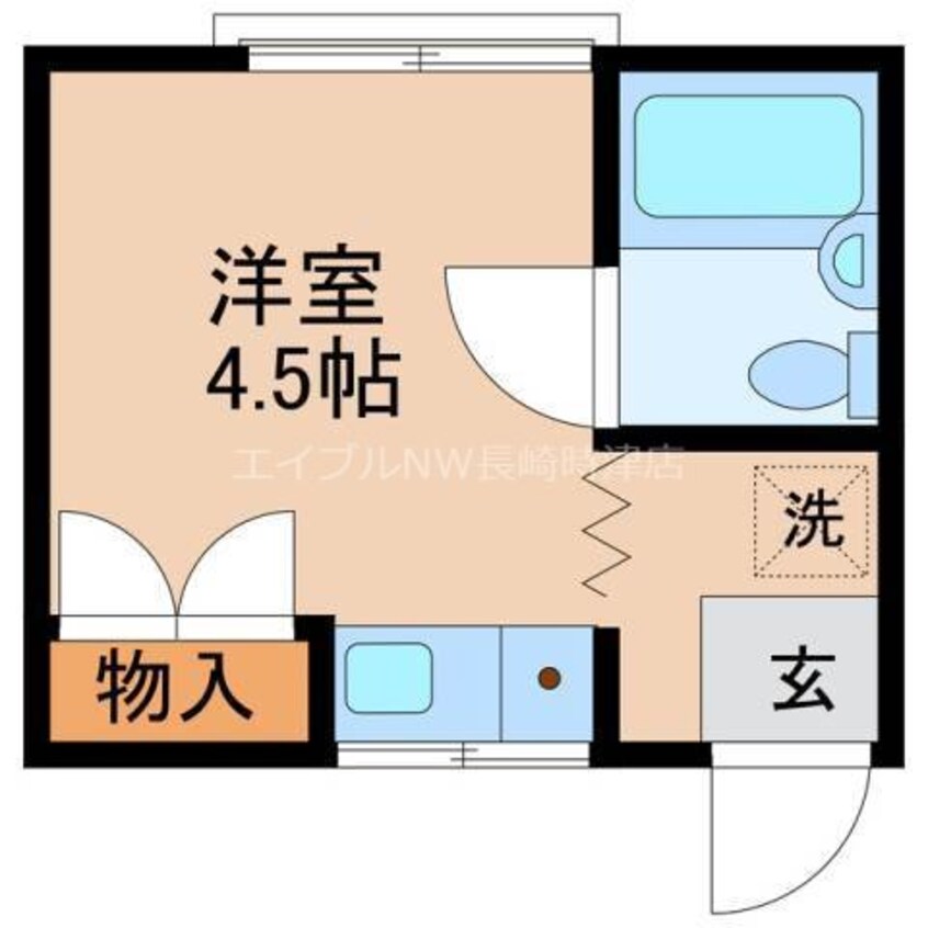 間取図 長崎市電５系統<長崎電気軌道>/石橋駅 徒歩5分 1階 築37年