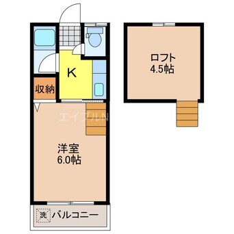 間取図 長崎市電１系統<長崎電気軌道>/崇福寺駅 徒歩5分 2階 築34年