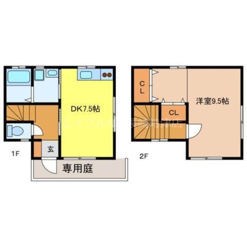 間取図 長崎市電１系統<長崎電気軌道>/崇福寺駅 バス5分長崎バス・愛宕町下車:停歩3分 1階 築18年