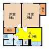 オルセー大手町 2Kの間取り