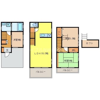 間取図 長崎市電３系統<長崎電気軌道>/新大工町駅 徒歩4分 3階 築18年