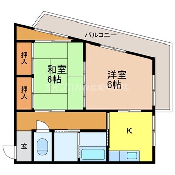 間取図 林田ビル（立岩町）