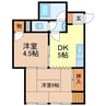 梶田ビル 2DKの間取り