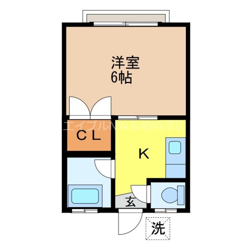 間取図 長崎本線/浦上駅 徒歩29分 1階 築37年