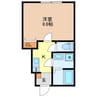 Residence時津East 1Kの間取り