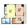 カルフール泉 2DKの間取り