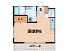 フカイフラットⅠ 1Rの間取り