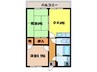 長崎本線/現川駅 徒歩70分 3階 築29年 2DKの間取り